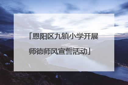 恩阳区九镇小学开展师德师风宣誓活动