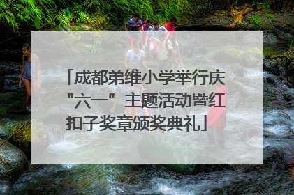 成都弟维小学举行庆“六一”主题活动暨红扣子奖章颁奖典礼