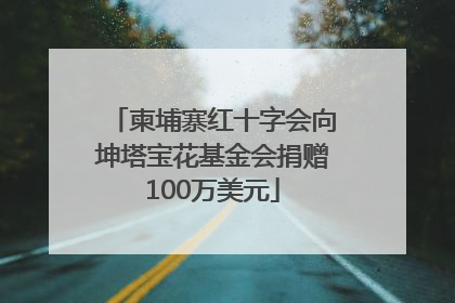 柬埔寨红十字会向坤塔宝花基金会捐赠100万美元