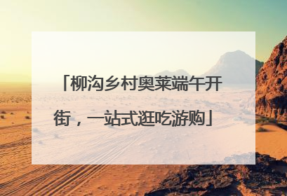 柳沟乡村奥莱端午开街，一站式逛吃游购