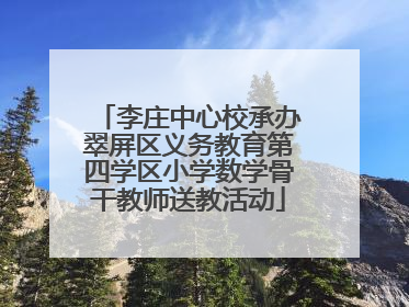 李庄中心校承办翠屏区义务教育第四学区小学数学骨干教师送教活动