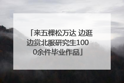 来五棵松万达 边逛边赏北服研究生1000余件毕业作品