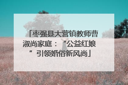 枣强县大营镇教师曹淑尚家庭：“公益红娘”引领婚俗新风尚