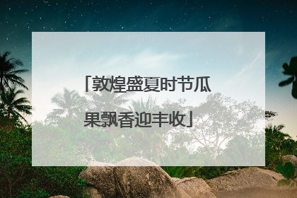 敦煌盛夏时节瓜果飘香迎丰收