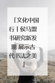 文化中国行丨侯马盟书研究新发现 展示古代书法之美