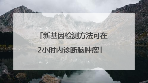 新基因检测方法可在2小时内诊断脑肿瘤