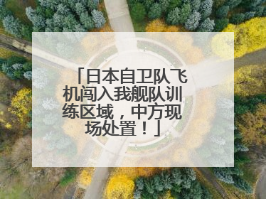 日本自卫队飞机闯入我舰队训练区域，中方现场处置！