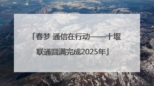 春梦 通信在行动——十堰联通圆满完成2025年