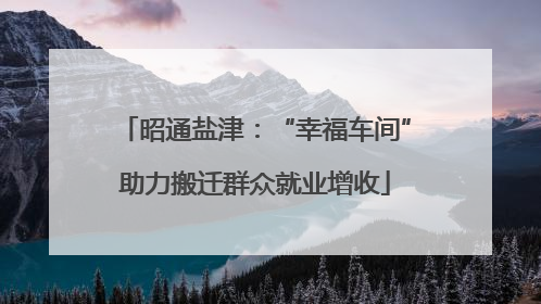 昭通盐津：“幸福车间”助力搬迁群众就业增收