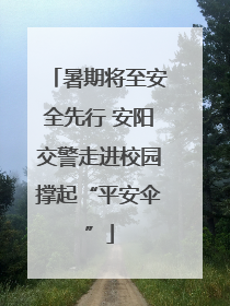 暑期将至安全先行 安阳交警走进校园撑起“平安伞”