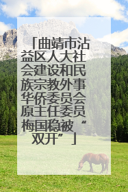 曲靖市沾益区人大社会建设和民族宗教外事华侨委员会原主任委员梅国稳被“双开”