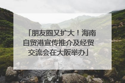 朋友圈又扩大！海南自贸港宣传推介及经贸交流会在大阪举办