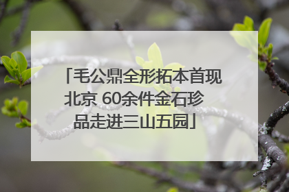 毛公鼎全形拓本首现北京 60余件金石珍品走进三山五园