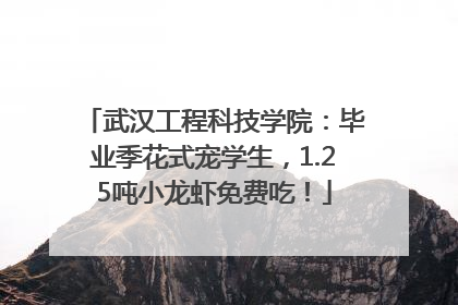武汉工程科技学院：毕业季花式宠学生，1.25吨小龙虾免费吃！