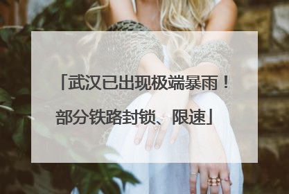武汉已出现极端暴雨！部分铁路封锁、限速