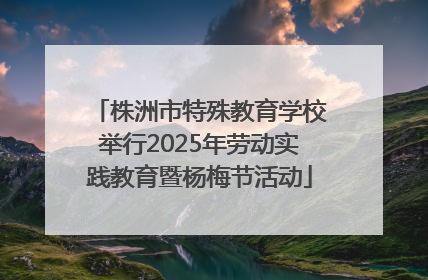 株洲市特殊教育学校举行2025年劳动实践教育暨杨梅节活动