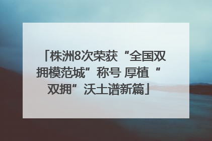 株洲8次荣获“全国双拥模范城”称号 厚植“双拥”沃土谱新篇