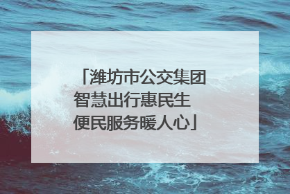 潍坊市公交集团智慧出行惠民生 便民服务暖人心