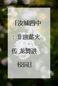 汝城四中：非遗薪火传 龙舞进校园