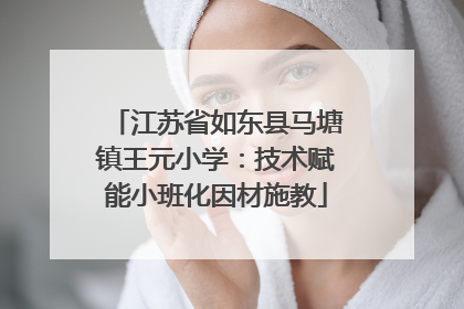 江苏省如东县马塘镇王元小学：技术赋能小班化因材施教