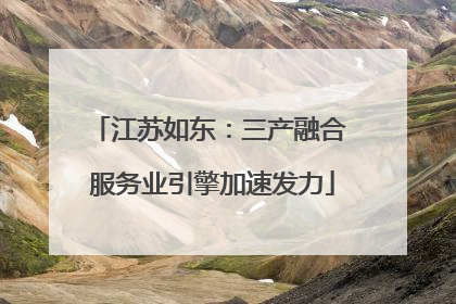 江苏如东：三产融合 服务业引擎加速发力