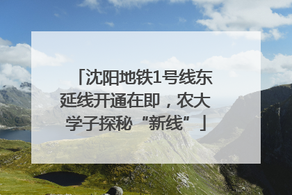 沈阳地铁1号线东延线开通在即，农大学子探秘“新线”