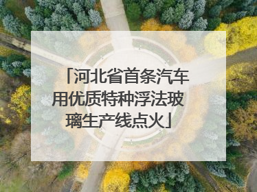 河北省首条汽车用优质特种浮法玻璃生产线点火