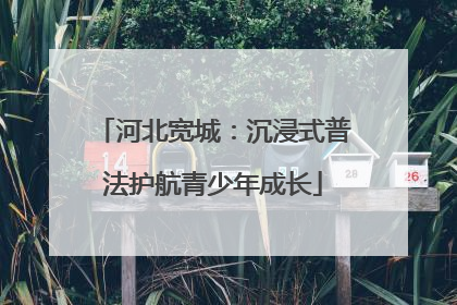 河北宽城：沉浸式普法护航青少年成长