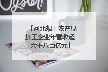 河北规上农产品加工企业年营收超六千八百亿元