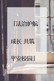 法治护航成长 共筑平安校园