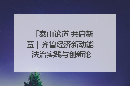 泰山论道 共启新章｜齐鲁经济新动能 法治实践与创新论坛成功举办