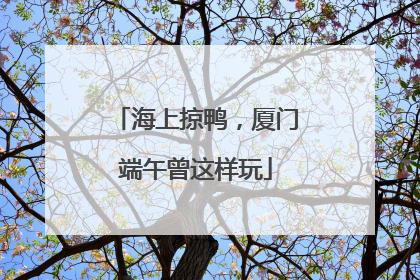 海上掠鸭，厦门端午曾这样玩