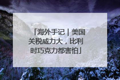 海外手记｜美国关税威力大，比利时巧克力都害怕