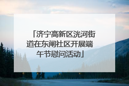 济宁高新区洸河街道在东闸社区开展端午节慰问活动