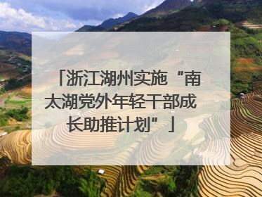 浙江湖州实施“南太湖党外年轻干部成长助推计划”