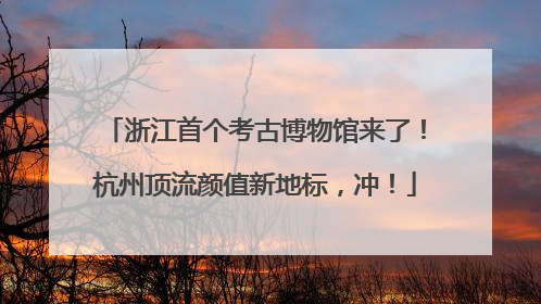 浙江首个考古博物馆来了！杭州顶流颜值新地标，冲！