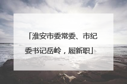 淮安市委常委、市纪委书记岳岭，履新职