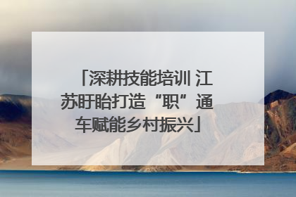 深耕技能培训 江苏盱眙打造“职”通车赋能乡村振兴