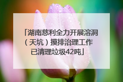 湖南慈利全力开展溶洞（天坑）摸排治理工作 已清理垃圾42吨