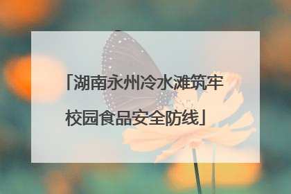 湖南永州冷水滩筑牢校园食品安全防线
