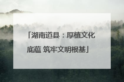 湖南道县：厚植文化底蕴 筑牢文明根基