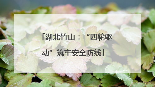 湖北竹山：“四轮驱动”筑牢安全防线