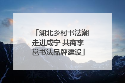 湖北乡村书法潮走进咸宁 共商李邕书法品牌建设
