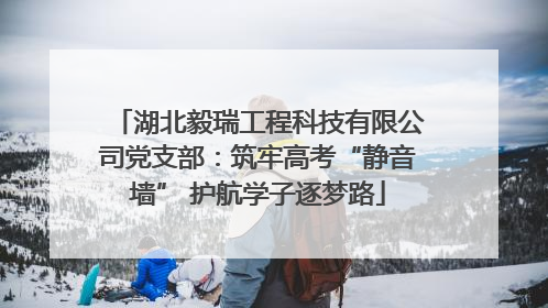 湖北毅瑞工程科技有限公司党支部：筑牢高考“静音墙” 护航学子逐梦路