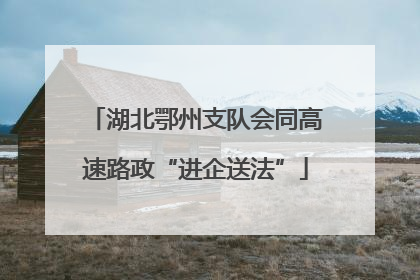 湖北鄂州支队会同高速路政“进企送法”