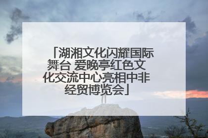 湖湘文化闪耀国际舞台 爱晚亭红色文化交流中心亮相中非经贸博览会