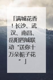 满城花香！长沙、武汉、南昌、岳阳四城联动“送你十万朵栀子花”