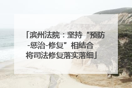滨州法院：坚持“预防-惩治-修复”相结合 将司法修复落实落细