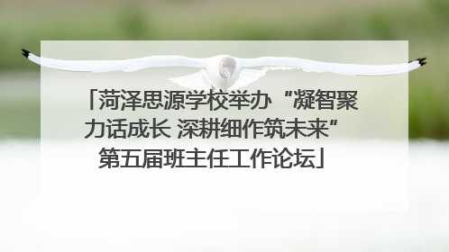 菏泽思源学校举办“凝智聚力话成长 深耕细作筑未来”第五届班主任工作论坛