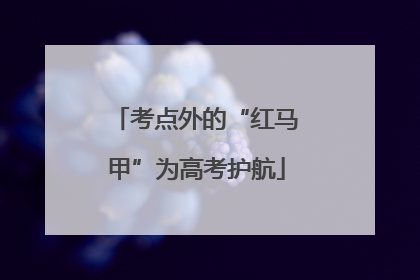 考点外的“红马甲”为高考护航